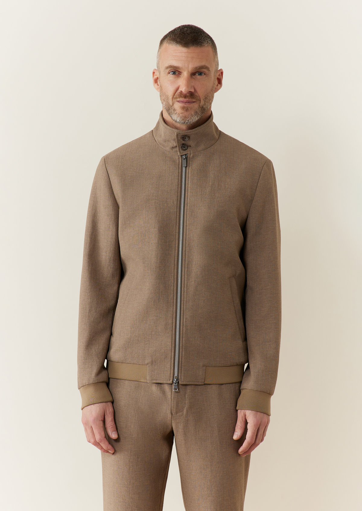 Blouson Kraken en polyester recyclé uni taupe