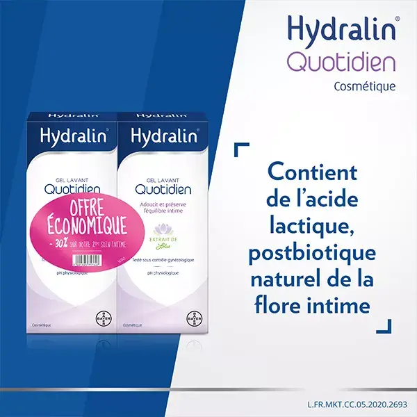 Gel de Limpeza Diária Hydralin, Pacote com 2 x 400ml