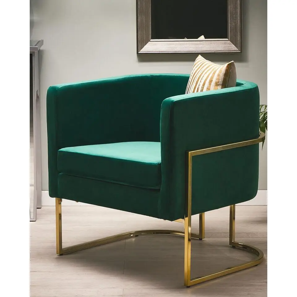 SIRKKA - Fauteuil - Groen - Fluweel