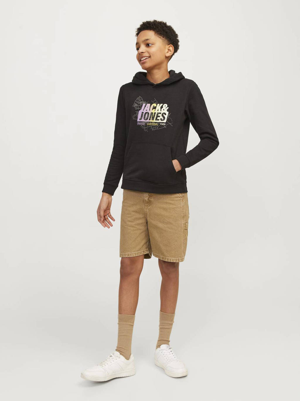 JACK & JONES regular fit casual short JJITONY lichtbruin