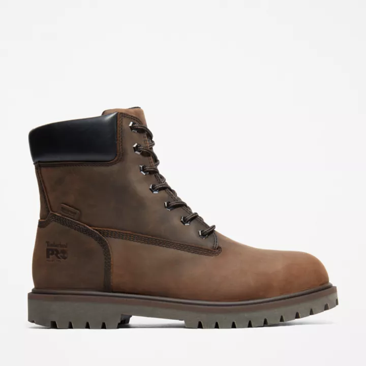 Bottine de travail imperméable Timberland PRO emblématique à embout de sécurité en alliage pour homme en marron
