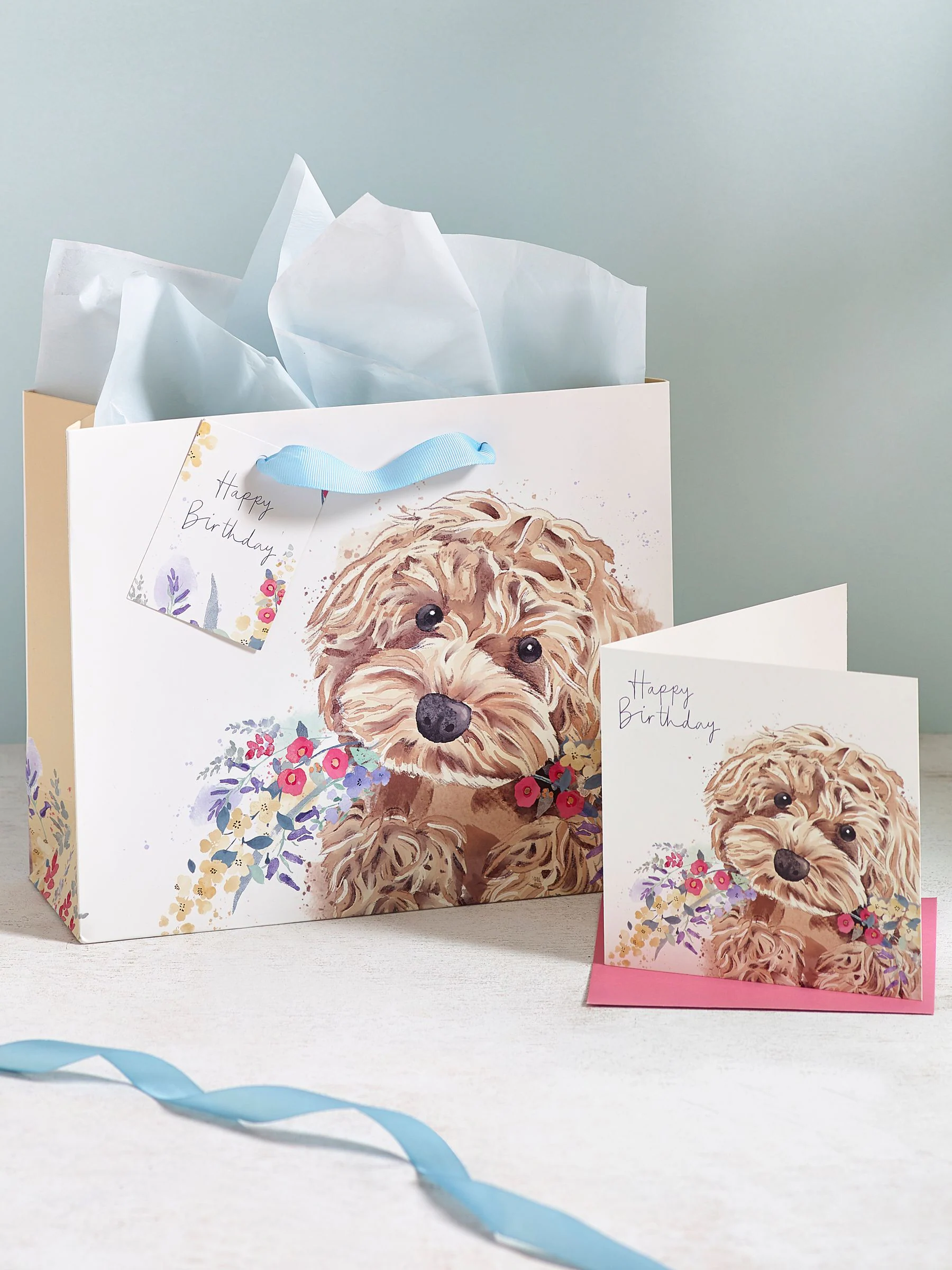 Cockapoo geschenktasje en kaartset