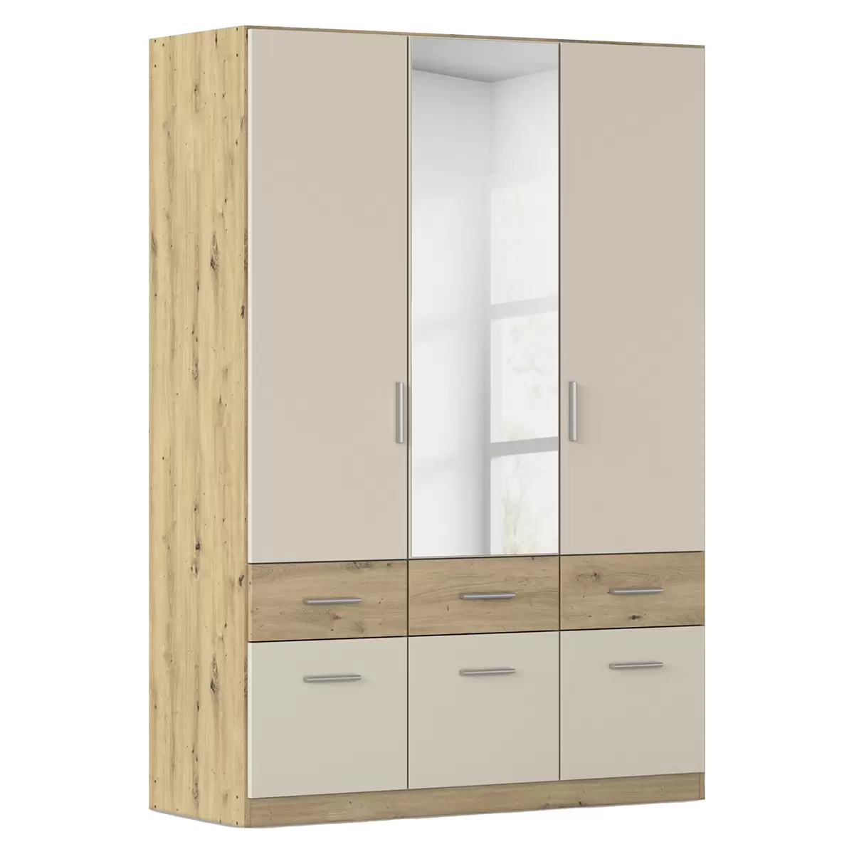 Kleiderschrank 3trg. Celle-Super Artisan Eiche,champagner