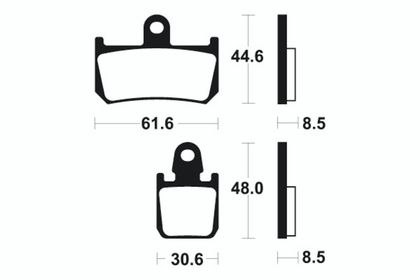 Plaquettes de freins Tecnium Performance métal fritté - MF339