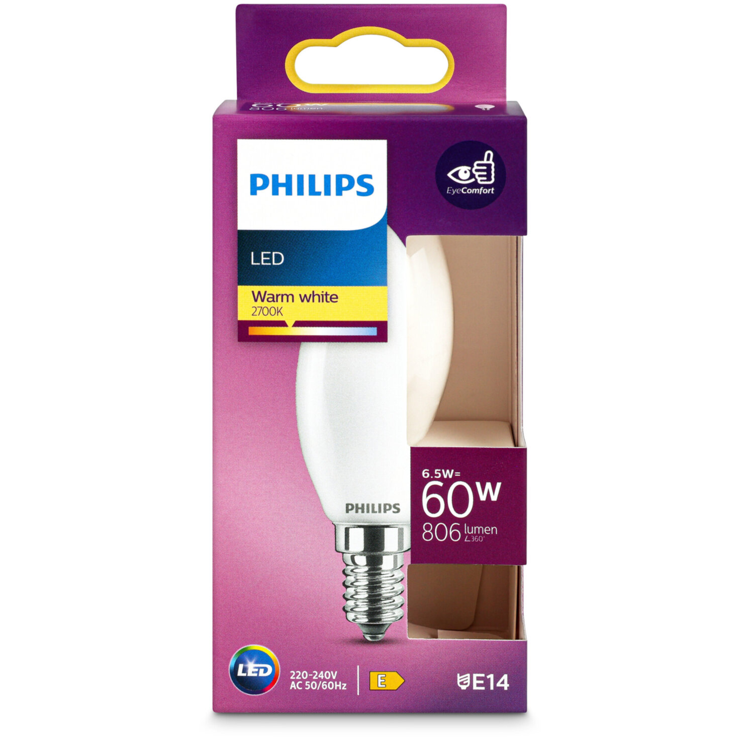 Philips LED-Kerze E14 warmweiss 6.5 W