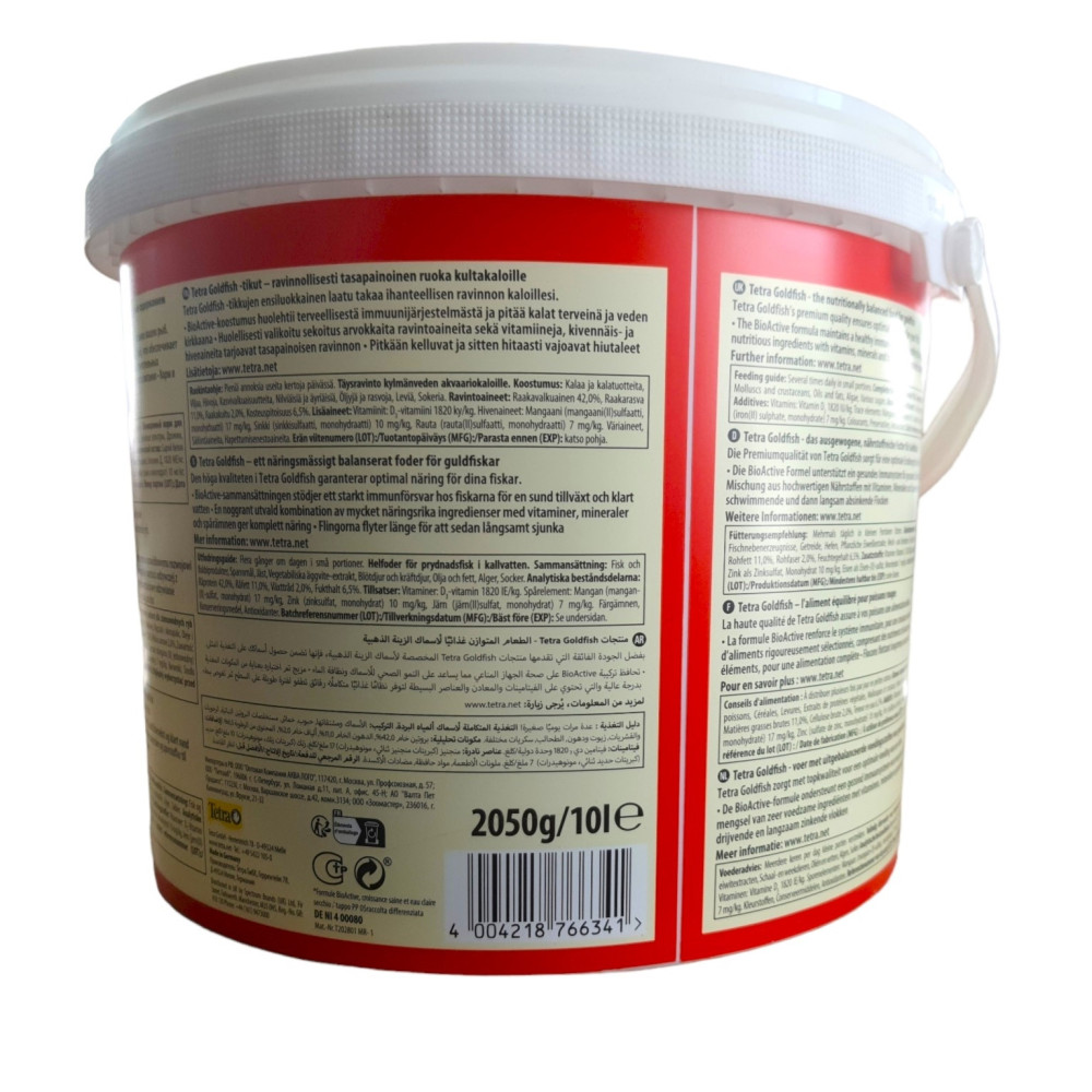 Goldfish flocons 2.050 kg - 10 litres aliment complet pour les poissons rou
