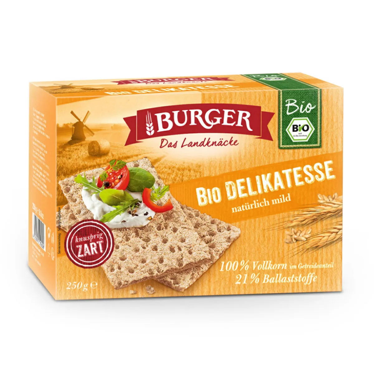 Knækbrød fuldkorn Ø - 250 g