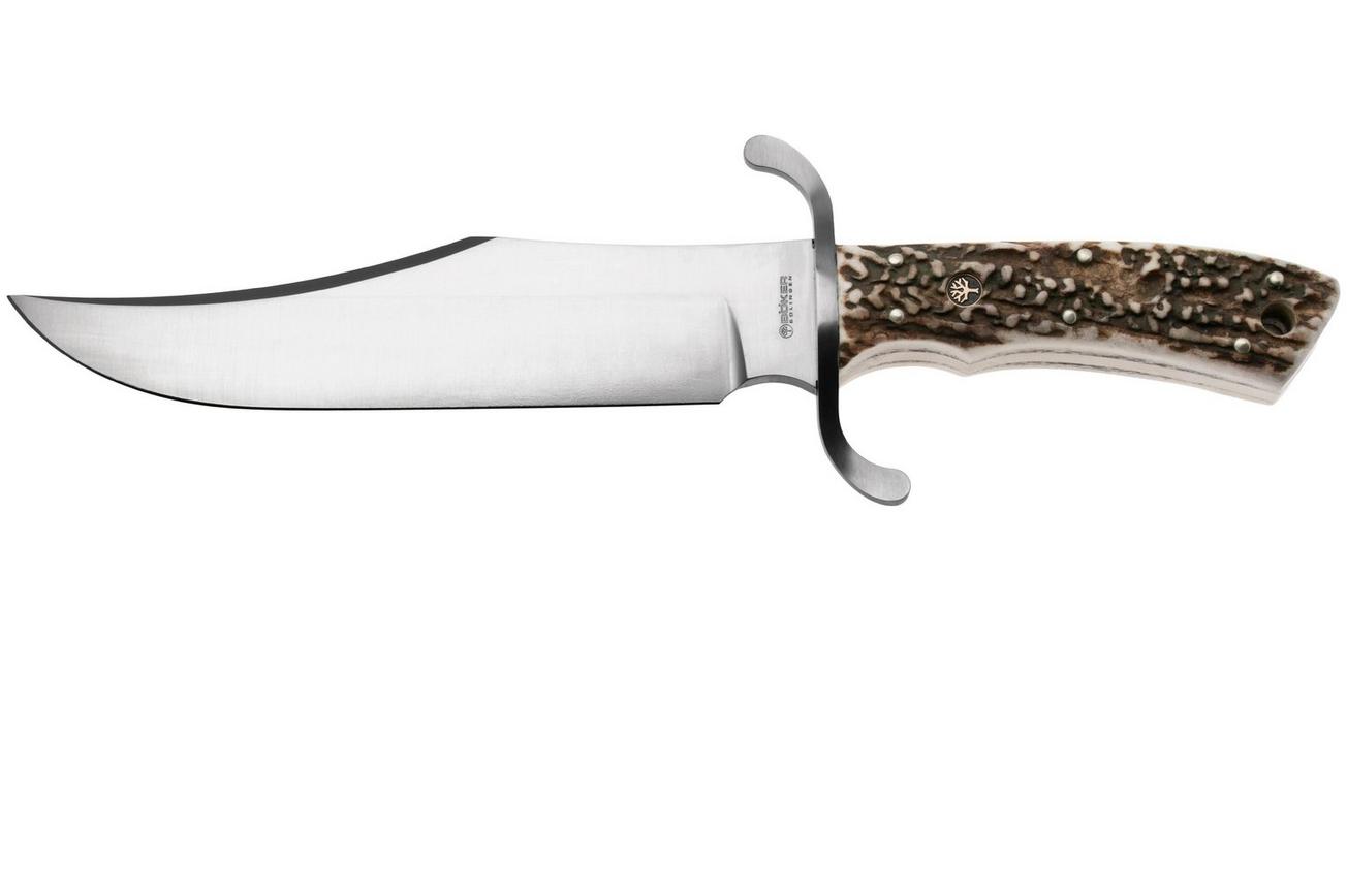 Böker Bowie Stag 121547HH hertshoorn N690, bowiemes