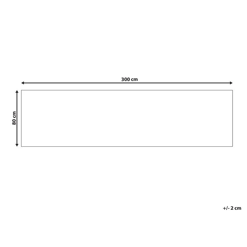 RITAPURAM - Laagpolig vloerkleed - Blauw - 80 x 300 cm - Polyester