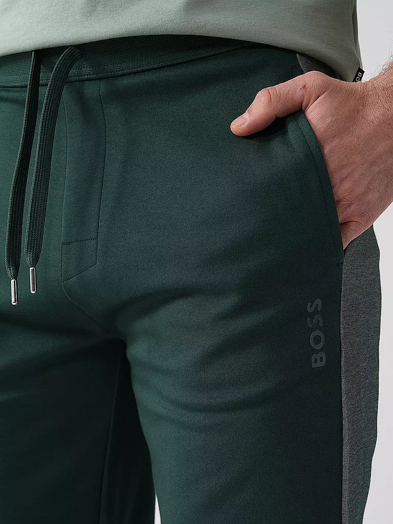 BOSS Loungewear Jogginghose dunkelgrün