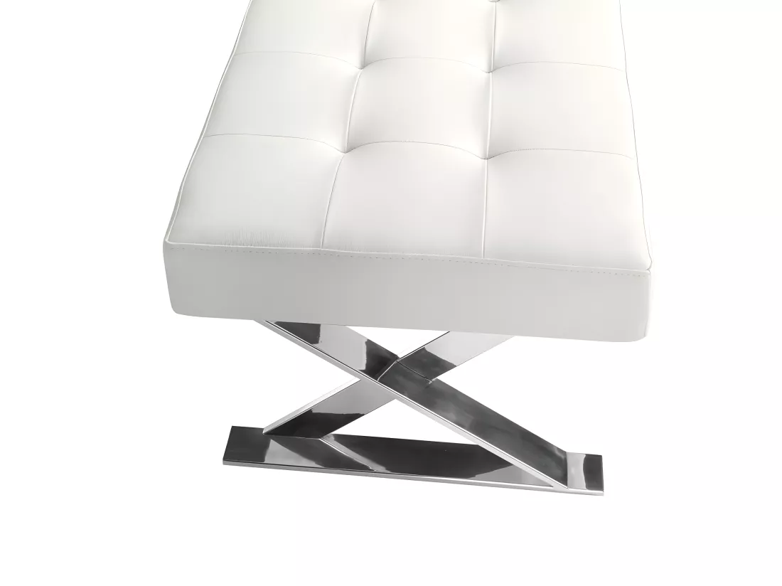 Banquette en simili cuir et acier chromé 5001 ANGEL CERDA