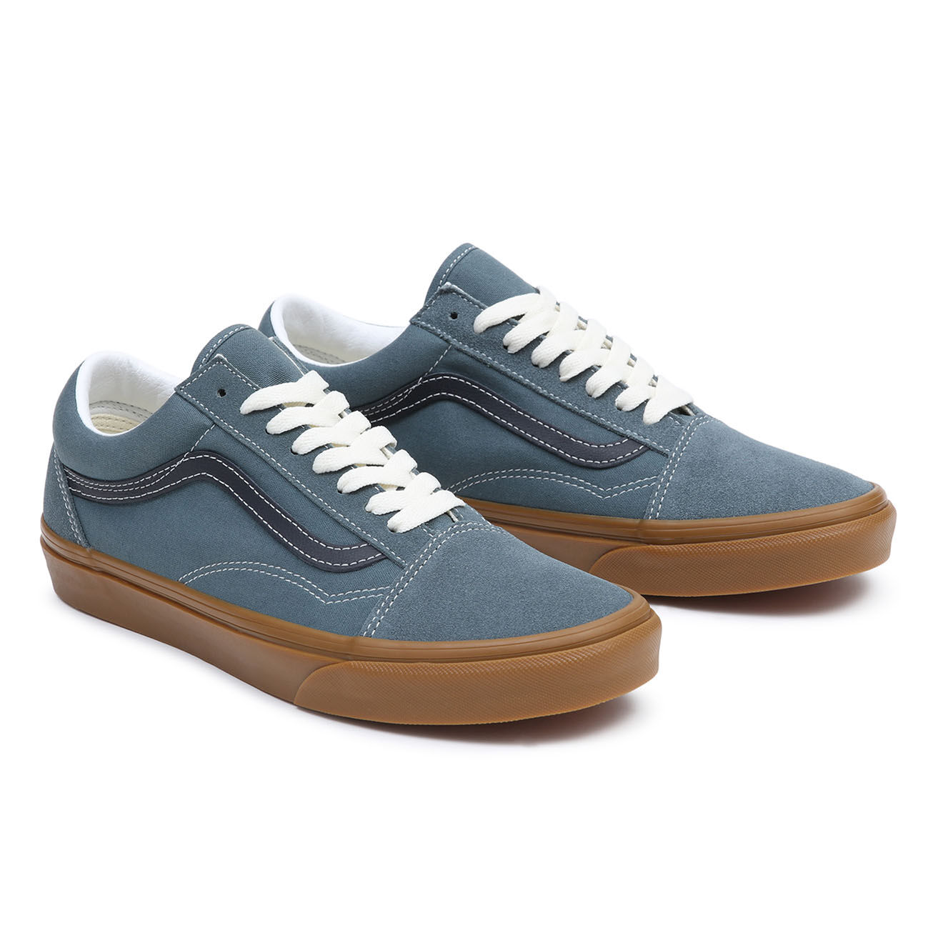 Vans Sneakers en Cuir & Textile Old Skool bleues