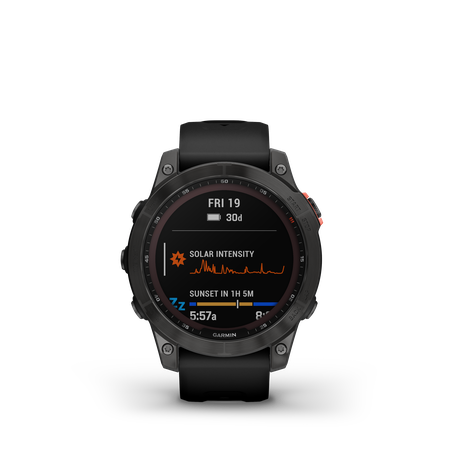 FENIX 7 SOLAR Multisportuhr 47mm  schiefergrau mit schwarzem armband