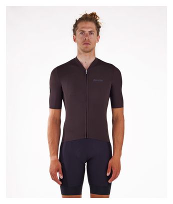 Maillot Manches Courtes Unisexe Santini Stone Marron