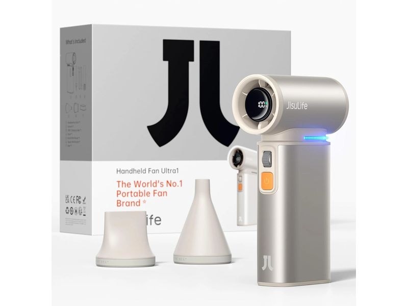 Jisulife Handventilator Ultra 1 Hellbraun Tragbarer Ventilator