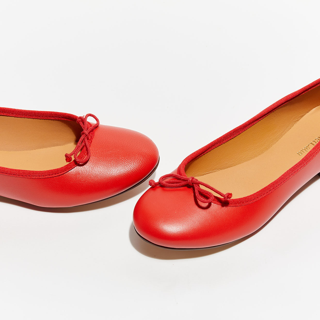 Quartier Latin Ballerines en Cuir Nicole rouges