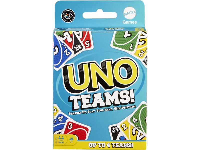 Mattel Spiele Kartenspiel UNO Teams Kartenspiel für Familienabende