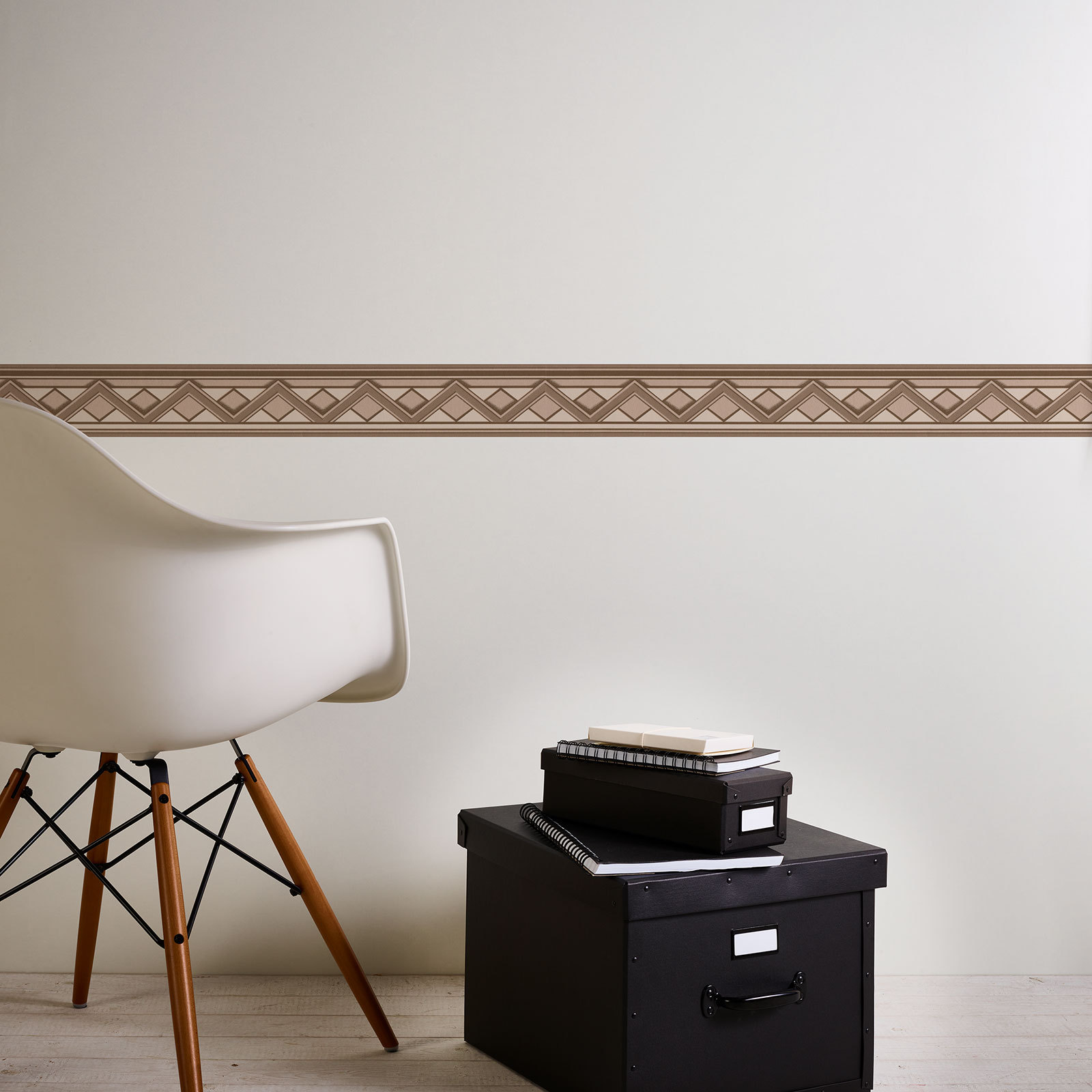 Vinyl-Borte ONLY BORDERS 10 - braun-creme - 5 Meter