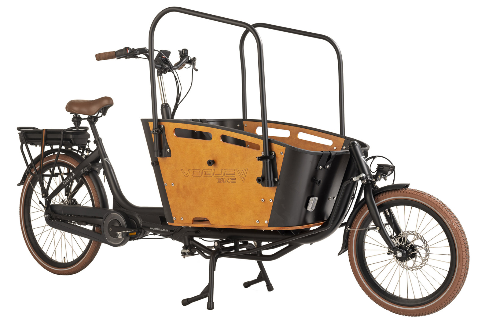 VOGUE Lastenrad Cargo E-Bike Carry On 2 - schwarz - 48 cm Rahmenhöhe - 8 Gänge