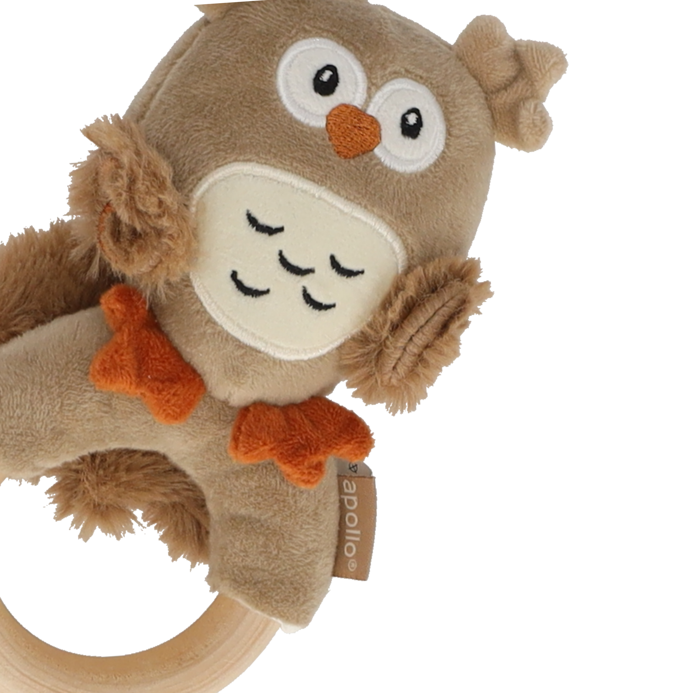 Apollo Neugeborenen-Geschenkset , Babyset, Eule, Lätzchen, Ring, Söckchen
