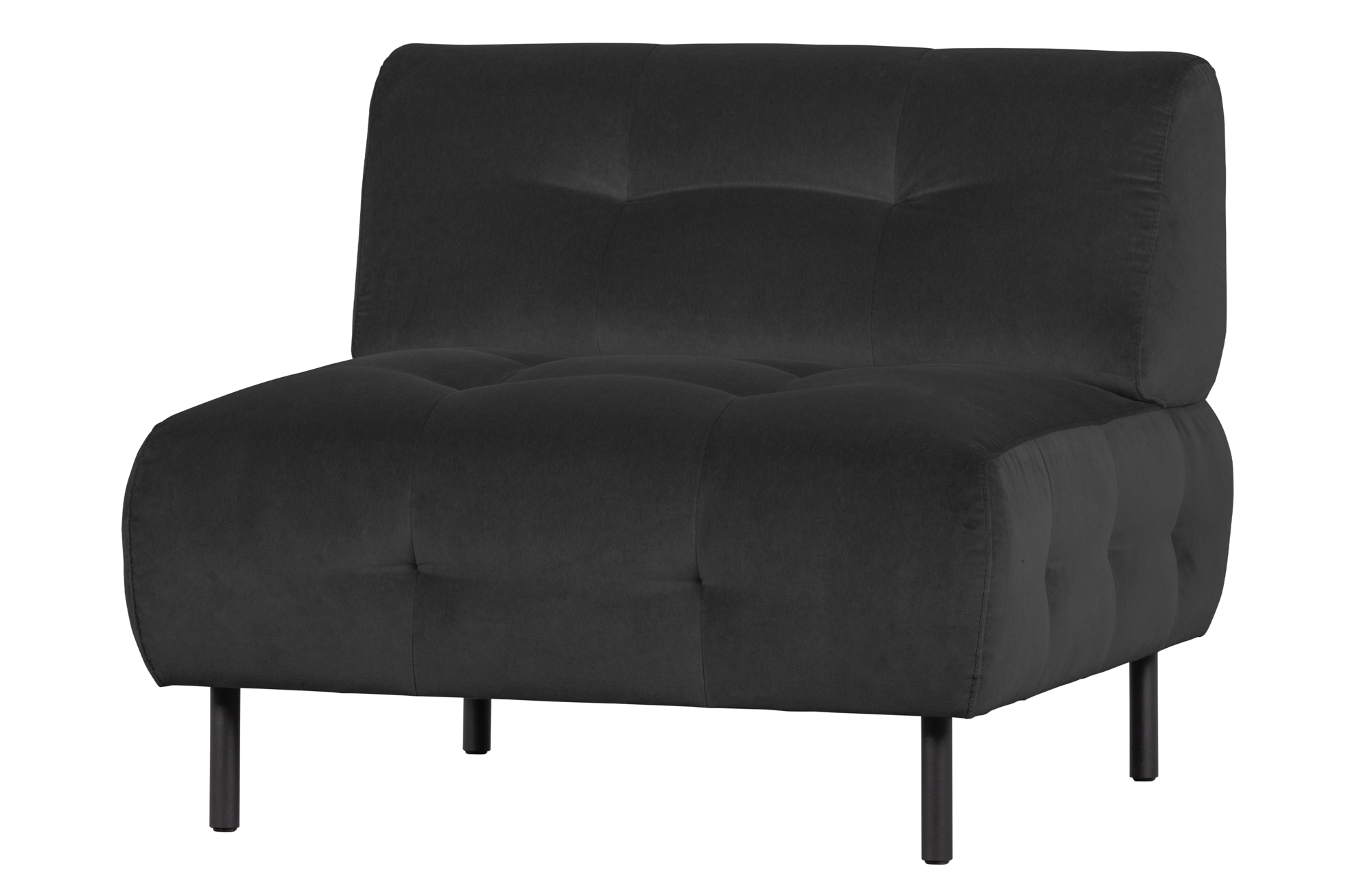 WOOOD Exclusive fauteuil Lloyd gewassen fluweel Fauteuil Lloyd gewassen fluweel - Cast Iron