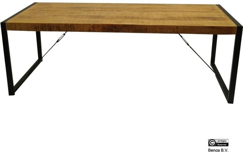 MD Interior - Jopie - Eettafel - Mangohout - Zwart Stalen Poten