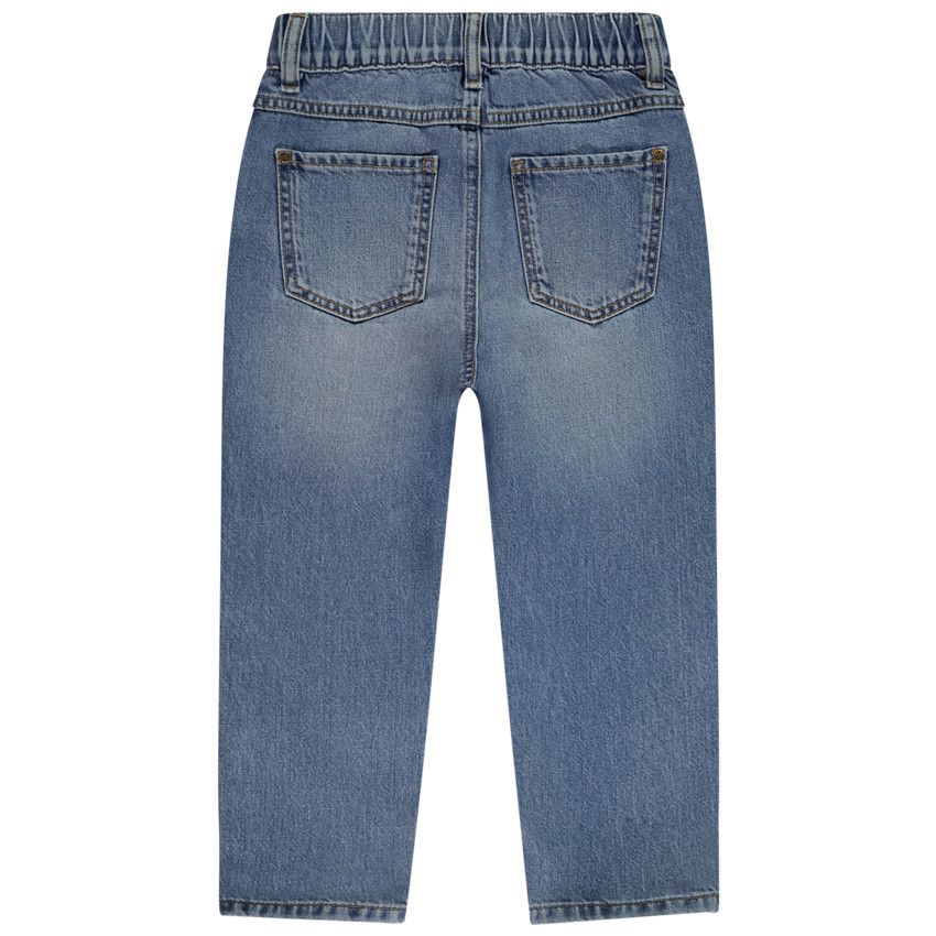 Jean regular à taille élastiquée pour garçon - Bleu