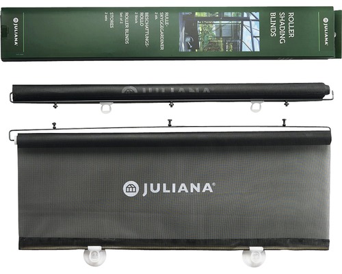 Rolgordijn JULIANA 2 stuks 67,5x200 cm zwart