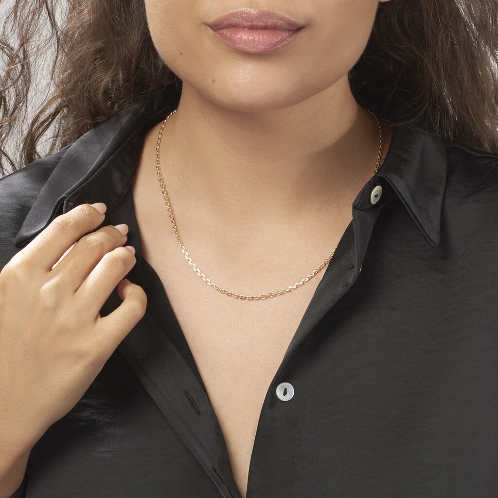 Chaîne Igoa Maille Forçat Diamantee Or Jaune