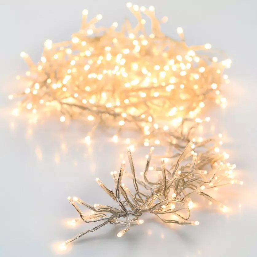 Guirlande lumineuse 11 m 1512 LED câble transparent Boa Blanc chaud