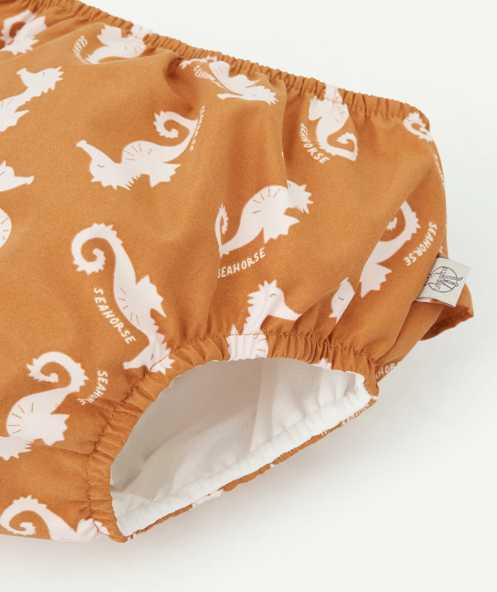 LASSIGCOUCHE DE BAIN CARAMEL THÈME HIPPOCAMPE