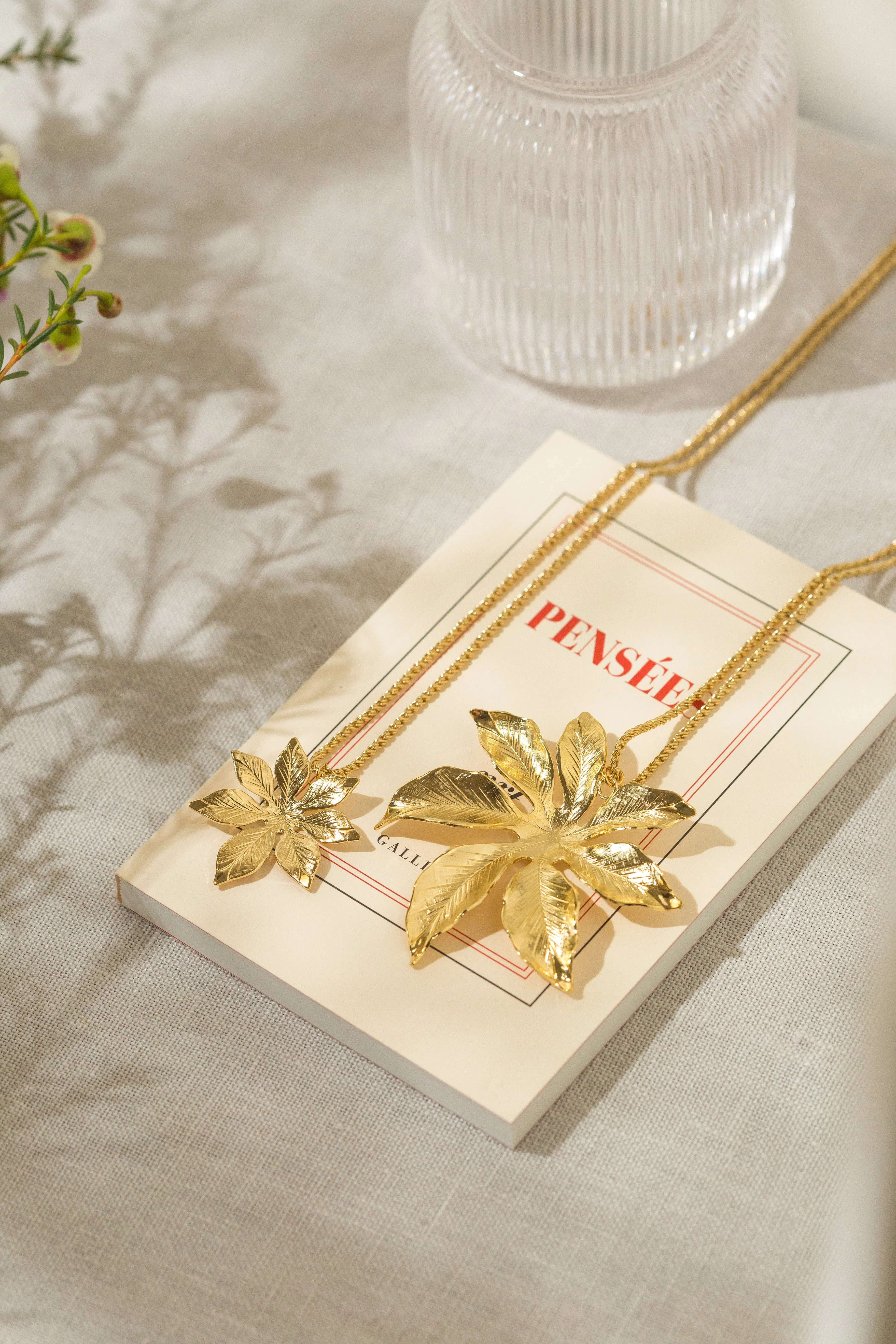 CHLORIS - Sautoir fleur plaqué argent | Doré