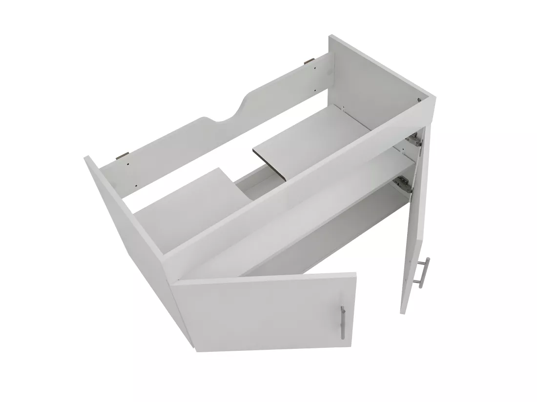 Meuble sous-lavabo MCW-D16, blanc