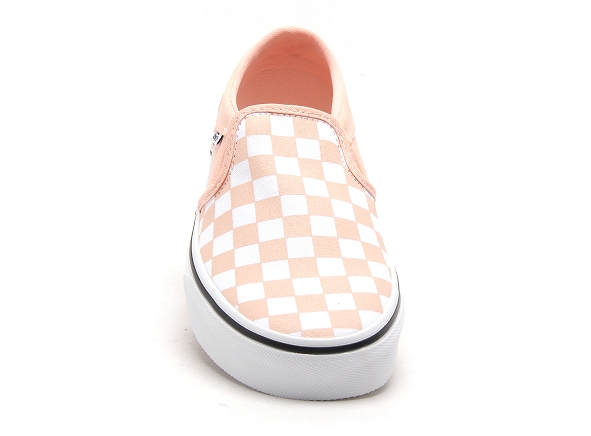 Vans basses femme asher checkerboard wm orange