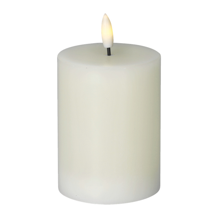 Kubbelys med flamme som flakker LED 10 cm
