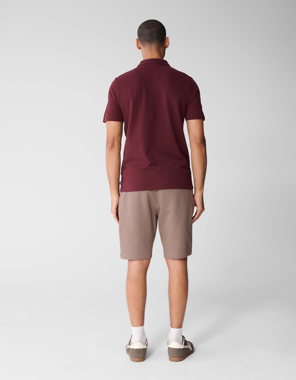 Gebreide Polo Donkerrood