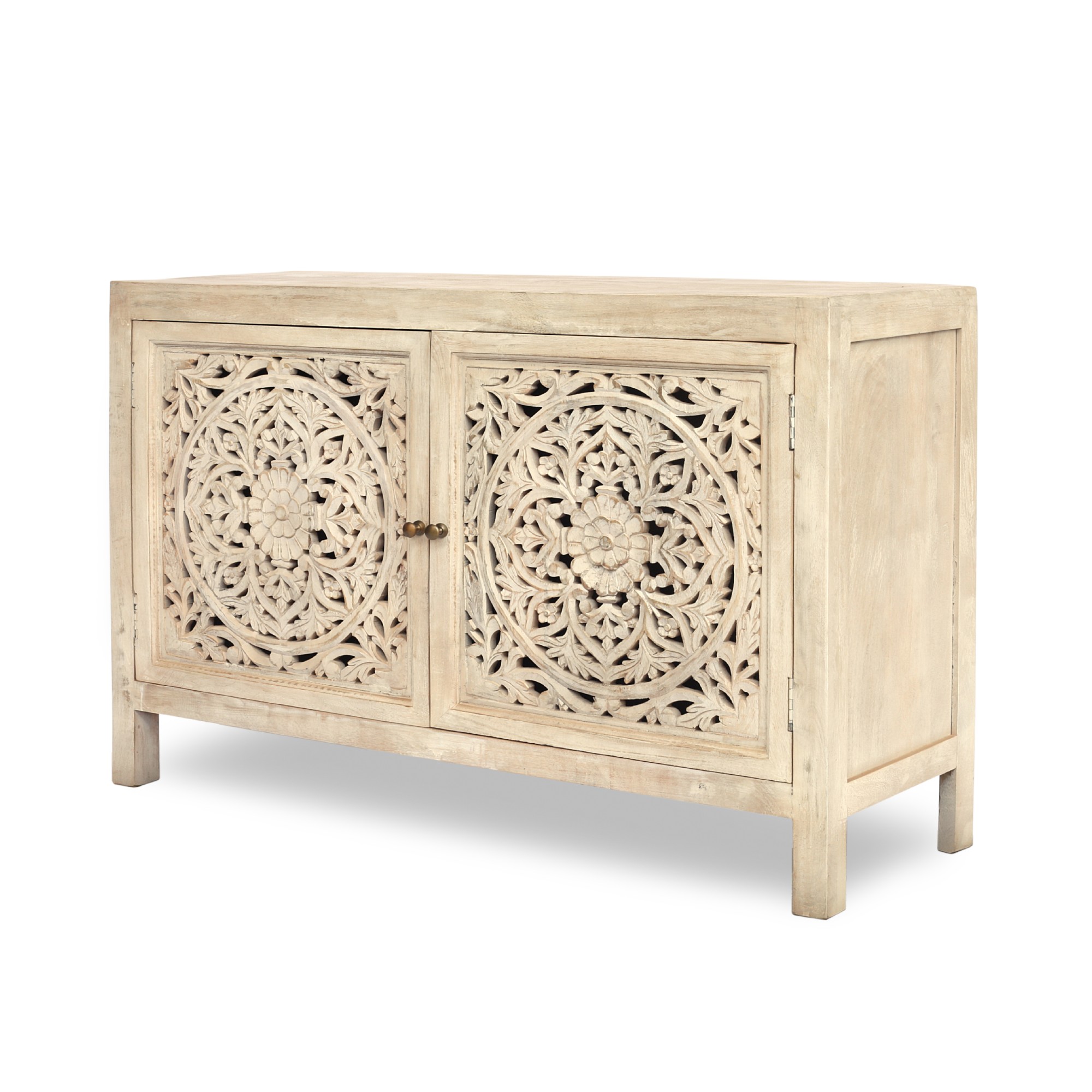 Sideboard 'Doubelle', weiß, B 130 cm, H 90 cm, L 40 cm von fischer's lagerhaus