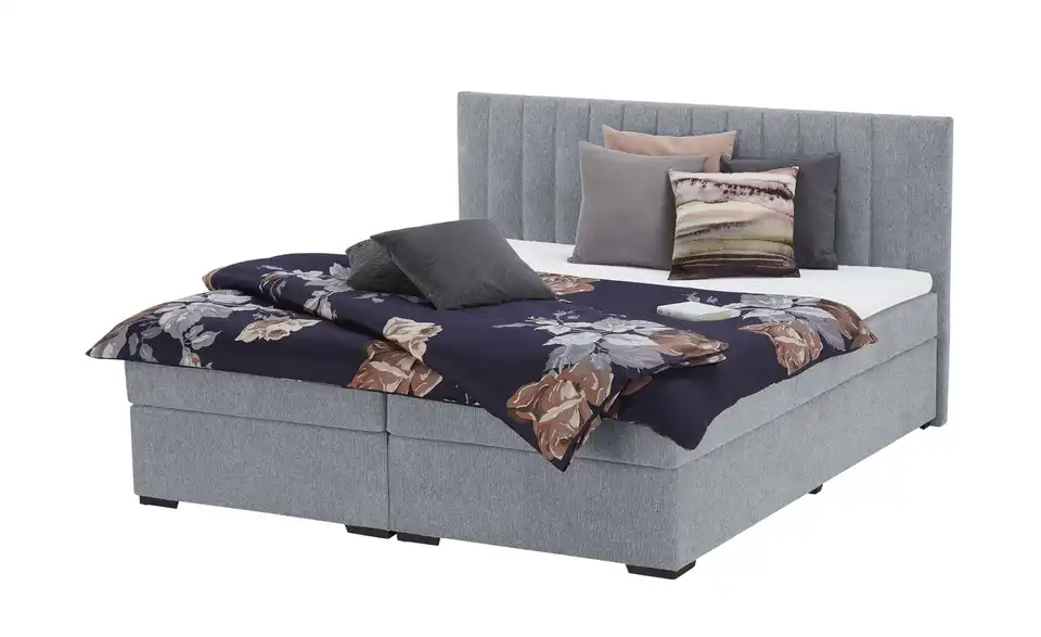 Boxbett Diablo Hellgrau H3 Bonnellfederkern