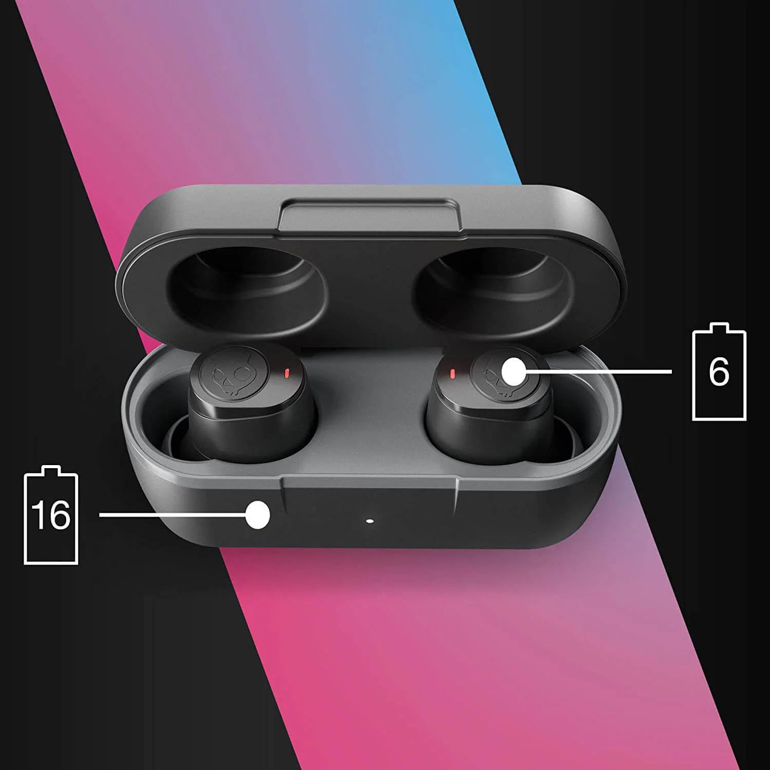 Skullcandy Jib In-Ear Bluetooth 5.0 Kopfhörer, True Wireless, wasserdicht, mit 22 Stunden Akkulaufzeit