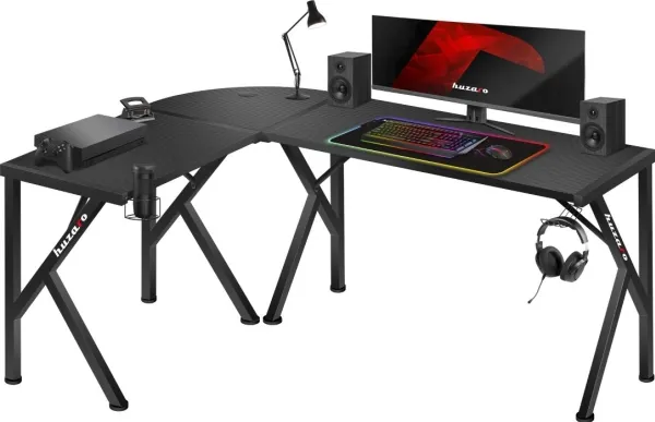 Huzaro Hero 6.3 Gaming Desk, sort  DOVANA Huzaro-sæt (slagtøj og tilbehør)