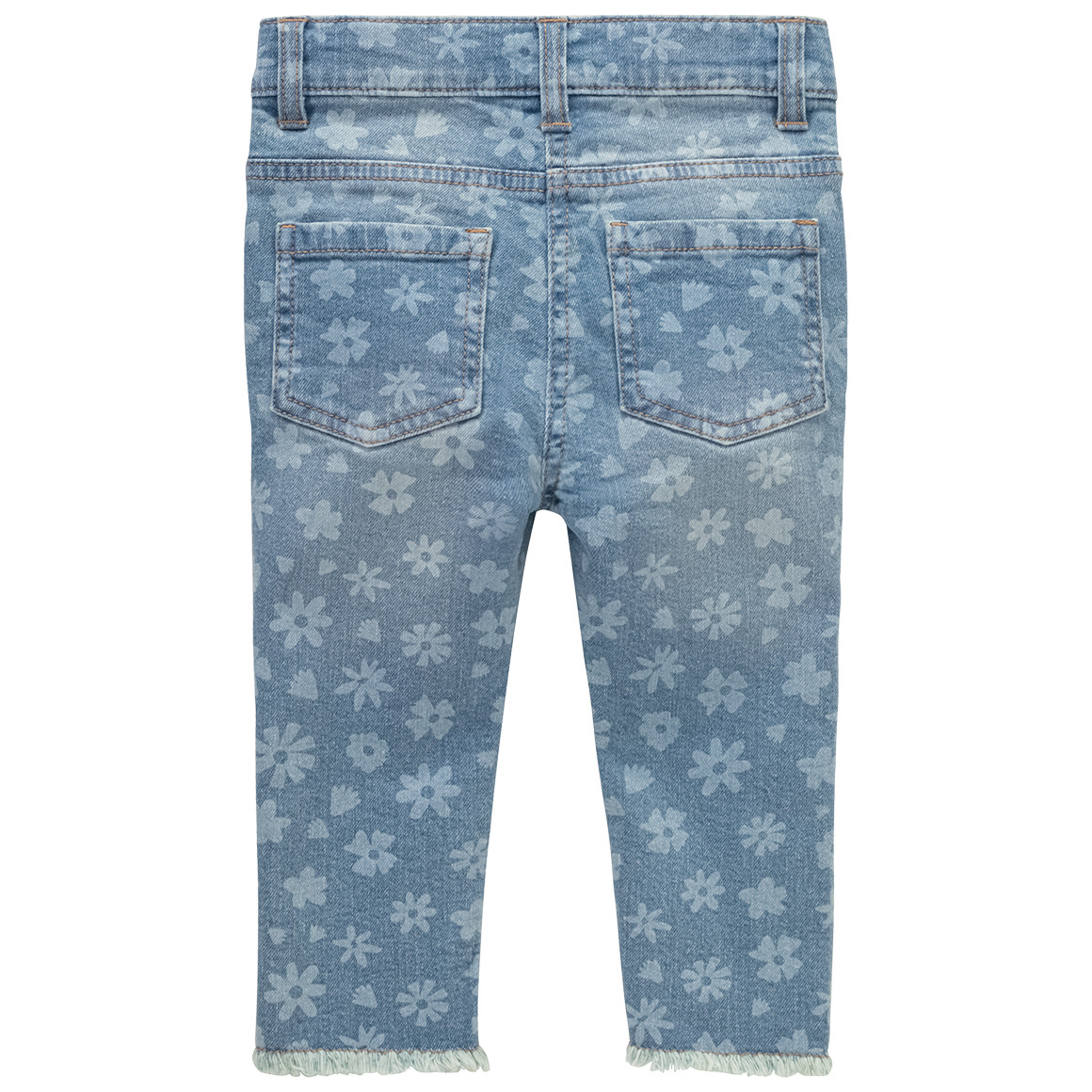 Topomini Baby Jeans mit Blumen-Allover blau