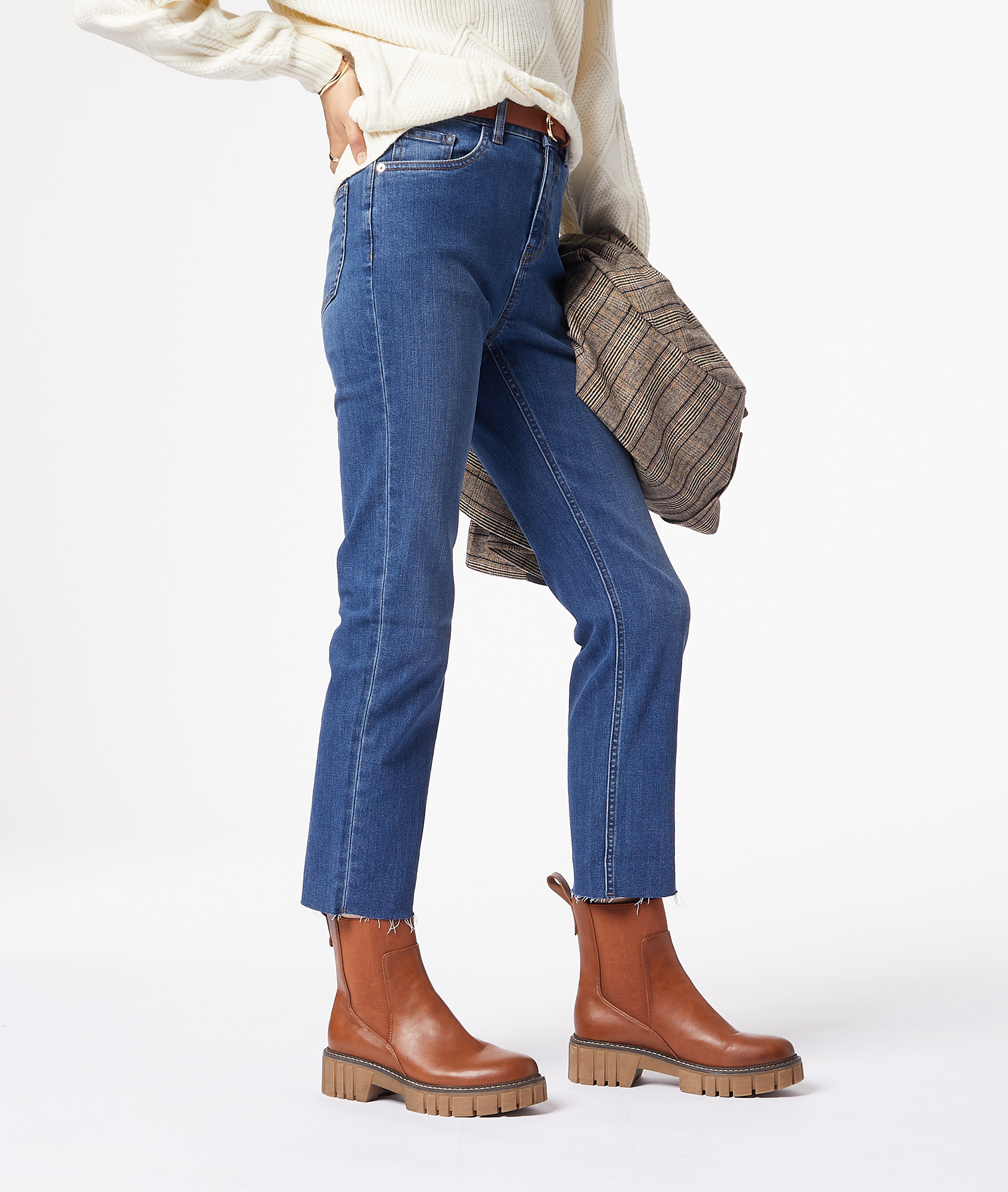 Jean taille haute coupe slim