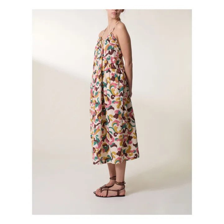 Leon & Harper Robe Roar Patch Coton Bio | Ecru