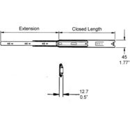 Penn Elcom R2424k ladegeleider 600 mm zwart (paar)