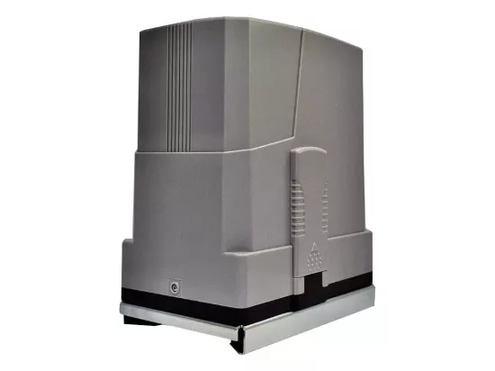 Portail électrique coulissant aluminium plein L374 x H180 cm anthracite - NAZARIO