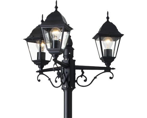 Kandelaar IP44 3-lamp HxØ 2000x580 mm Nissi zwarte kandelaar metaal