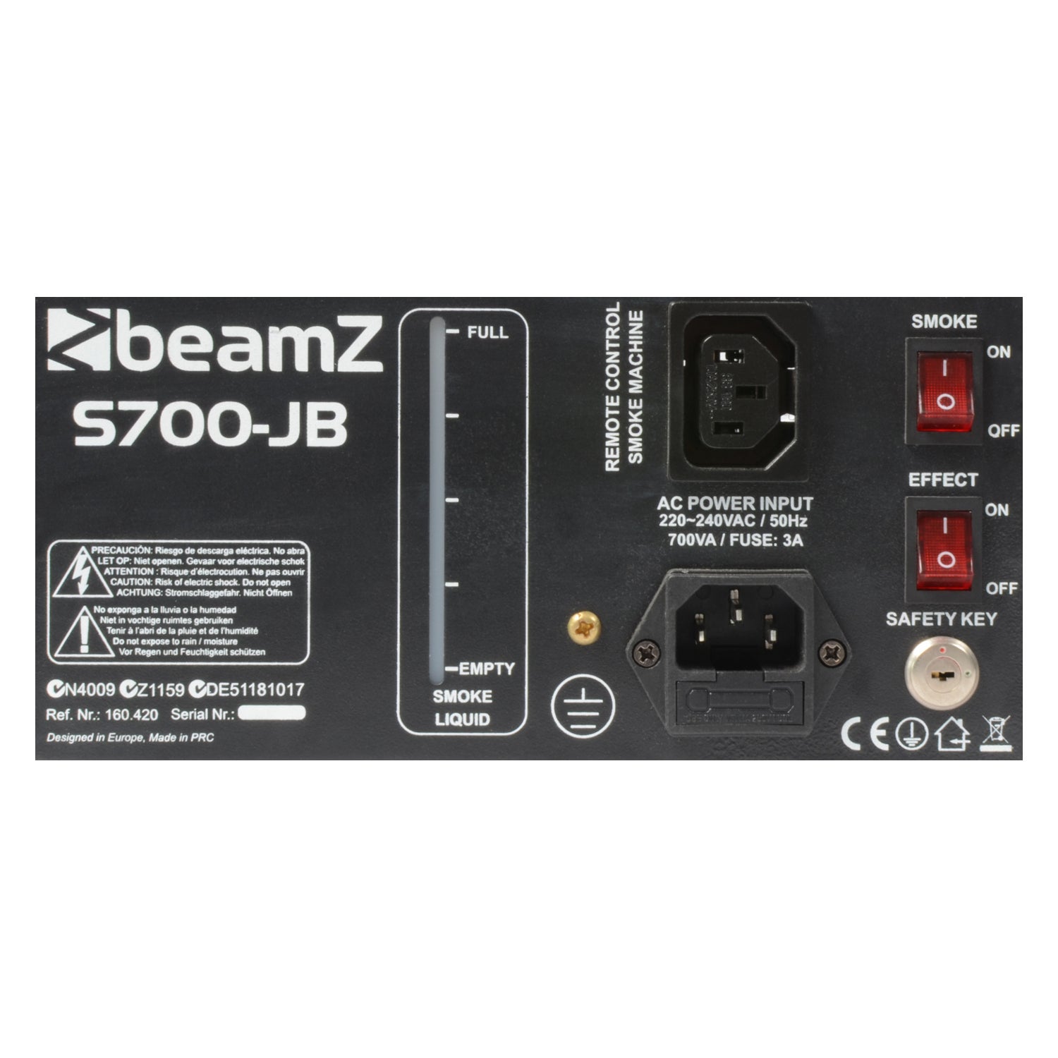 BeamZ S700-JB rookmachine + jelly ball LED
