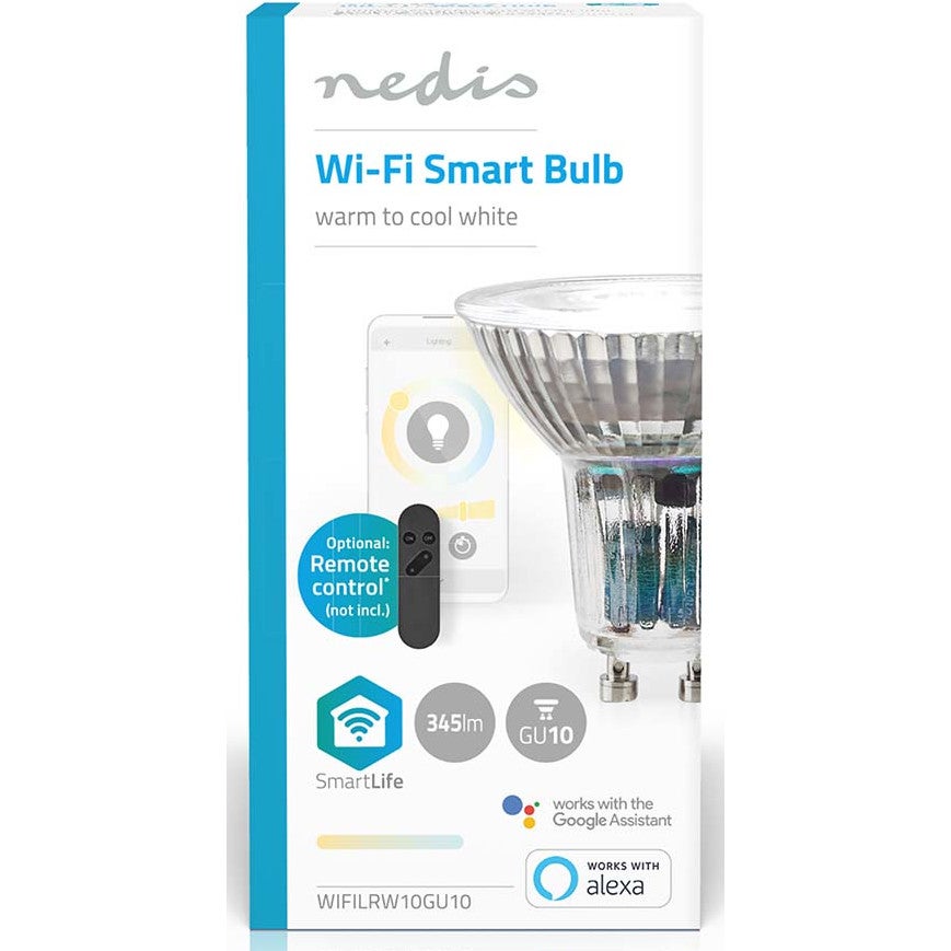 Nedis WIFILRW10GU10 Smartlife LED-lamp GU10 345 lm 3.9W warm-cool white