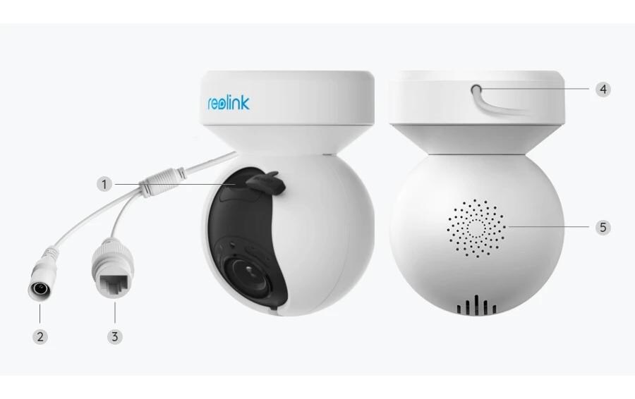 Netzwerkkamera E540 Weiss<br>Wetterfeste WLAN PTZ-Überwachungskamera mit smarter Erkennung & Spotlight