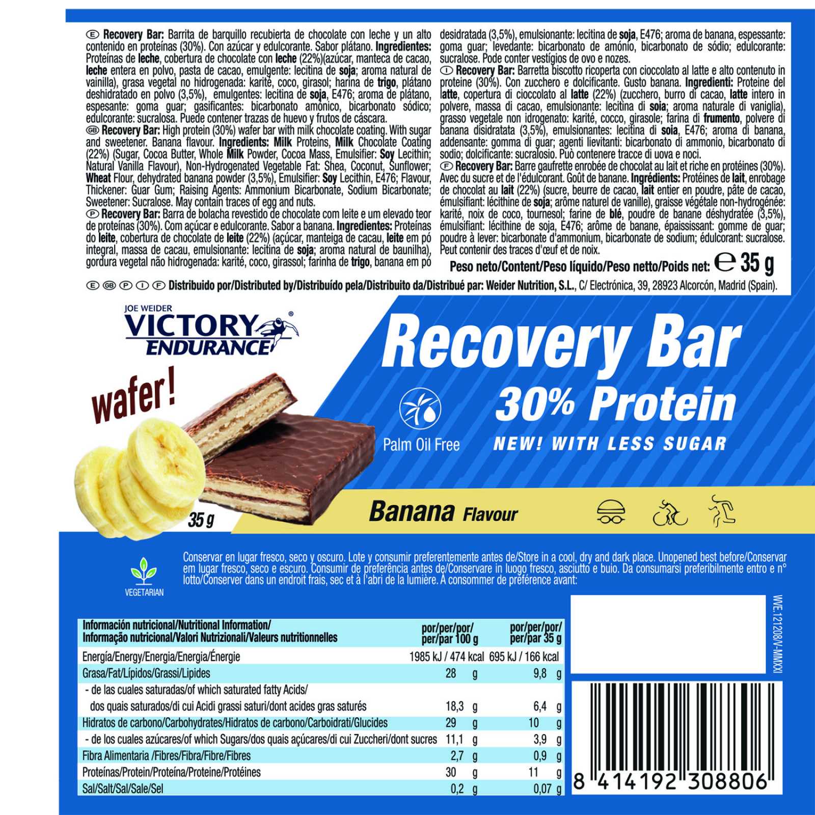 Barra de recuperação Victory Endurance 35g